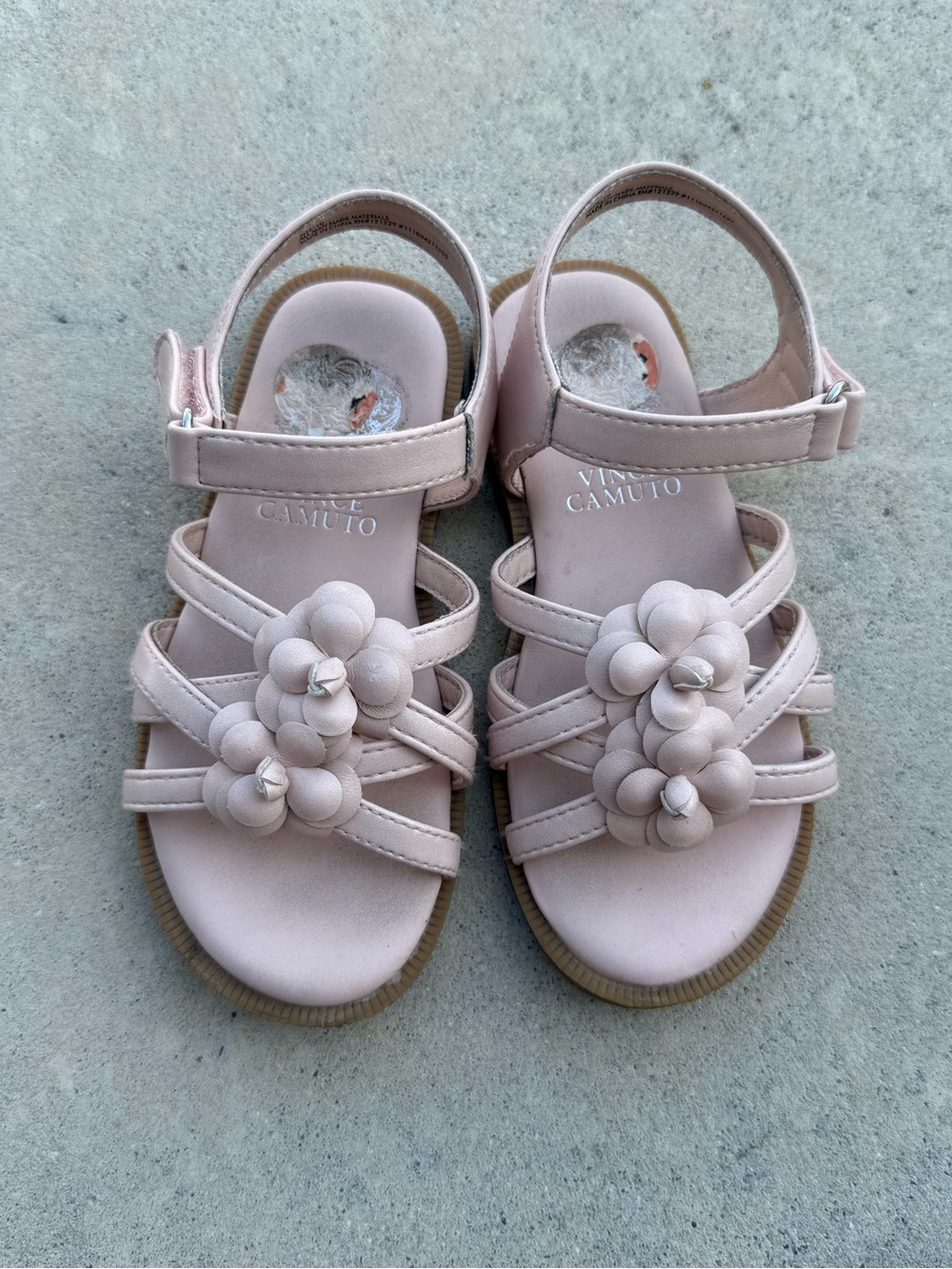 Vince Pink Floral-Strap Girls' Sandals